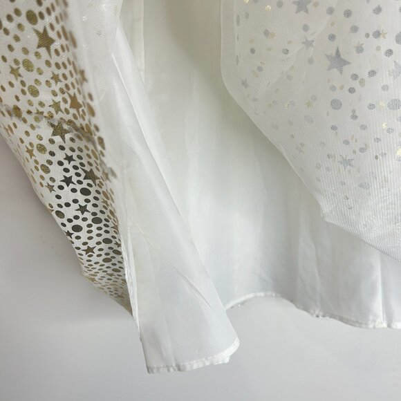 Fairycore Girl White Gold Star Maxi Skirt | Cat & Jack 6/6X Sheer Tulle Princess - Picture 5 of 6